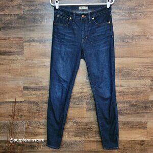 Madewell Jeans 28 Skinny 9" Mid Rise Larkspur Wash F8990 Tummy Control Stretch
